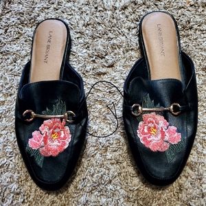 Lane Bryant rose mule loafers